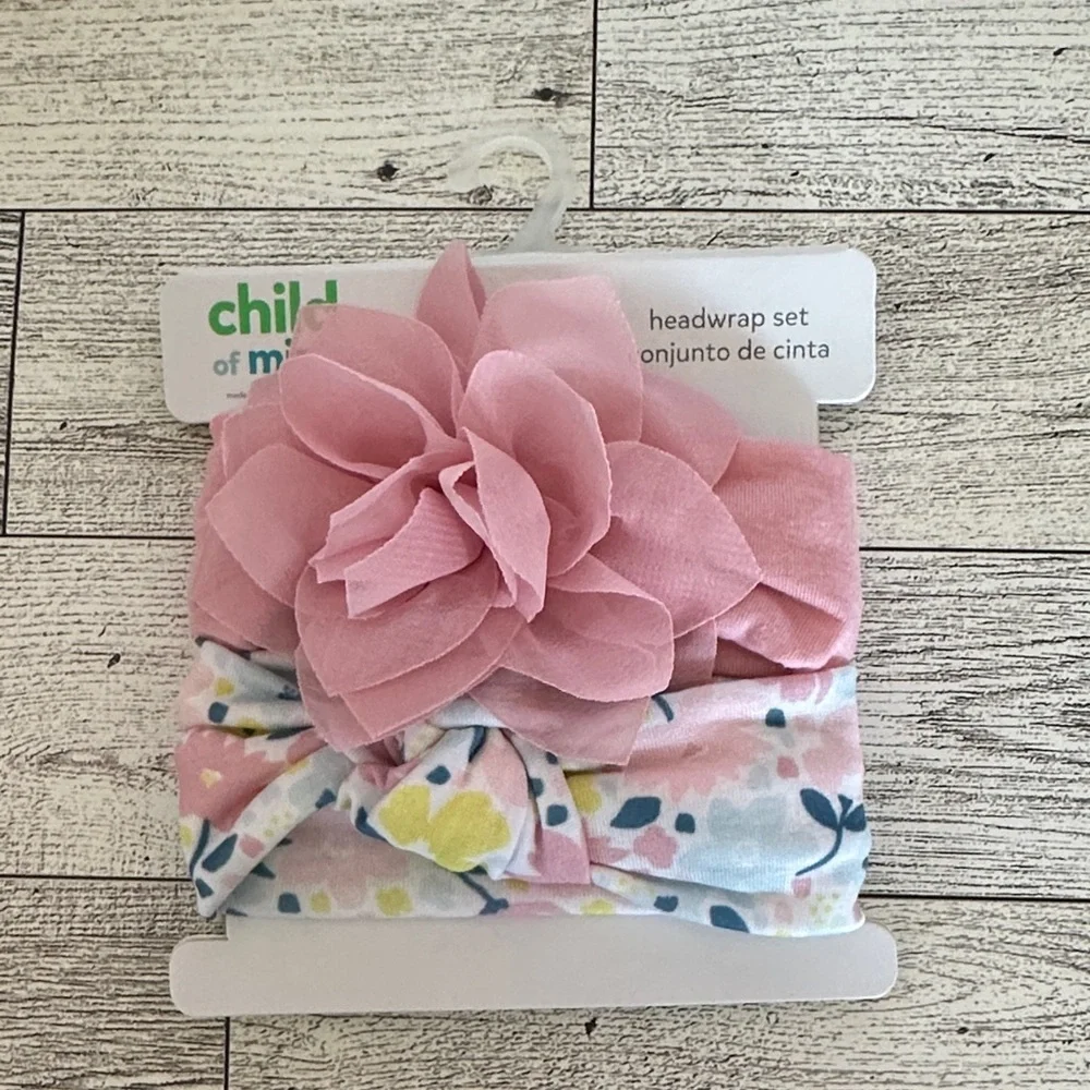 🌵3/$15 Child of Mine Pink and White Floral Headwrap Set ( see description)